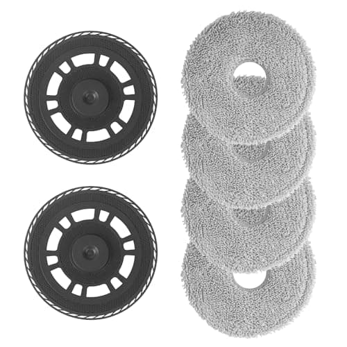 Set 4 Wischtücher + 2 Halterungen für Dreame L20 / L10s / L10s Pro Ultra / X30 / X40 / L40 – Ersatzteile für Roboter Staubsauger
