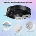 Spofan 8 Mopas de Fregado para Dreame L10s/L10/L20/X40/L40/X50/L40s/L50 Pro Ultra, para Xiaomi X20 Pro/Max/5/5 Pro, para Ecovacs T30/T30S/T50 Pro OMNI Robot Aspirador, Recambios Reutilizable y Lavable - 5