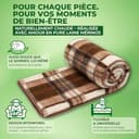 Merino Blanket 240x200 cm - Pure Blanket made of 100% Merino Sheep Wool - Warm and Natural Wool Throw - Weight 500g/m² - 9
