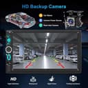 Autoradio 2 DIN Compatibile con Wired Carplay & Android Auto,7 Pollici Touchscreen Stereo Bluetooth con Schermo, Radio Auto con Mirror Link,FM,SWC,USB,Type-C de Recharge,Telecamera Posteriore - 4