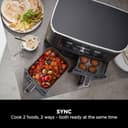 Ninja Foodi MAX Dual Zone Digital Air Fryer, 2 Drawers, 9.5L, 6-in-1, Uses No Oil, Max Crisp, Roast, Bake, Reheat, Dehydrate, Cook 8 Portions, Non-Stick Dishwasher Safe Baskets, Black AF400UK - 5