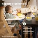 Trona Tripp Trapp de Stokke (Verde Glaciar) Con Bandeja (Blanco) - Incluye Silla, Baby Set 2 Para Niños de 6 a 36 Meses - Ajustable y Fácil de Limpiar - 3