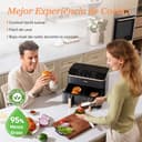 Cosori Grande Freidora de Aire-True Metal-8,5 Litro Doble Cesta Air Fryer-Alta Potencia y 55 % Eficiencia Energética-Temperadura Dual（35-230℃）-10 Modos-Panel Táctil Multifunción-Máx 10 Personas - 11