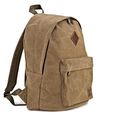 Seemeroad Mochila de Lona Vintage, Mochila Ligera y Casual, Mochila para Portátiles y Escuela, para Hombre y Mujer (Marrón)