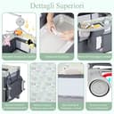 RELAX4LIFE 4 in 1 Culla con Fasciatoio e Cingia Fissagio, Adatto a Neonato da 0 a 36 Mesi (Grigio Scuro) - 7