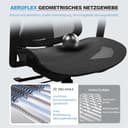 MELOKEA Bürostuhl Ergonomisch, 4D-Armlehnen, Verstellbare Sitztiefe, 4-stufige Neigung, Gummirollen, Mesh-Sitzfläche, Hoher Rücken, Große Menschen, Homeoffice & Gaming, Ergonomischer Schreibtischstuhl - 4