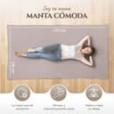 yanopurna Coperta in Cashmere - Coperta per divano intrecciata a Mano in 100% Lana di Cashmere - 135 x 270 cm Coperta morbida e accogliente per divano e sedia - Prodotta in Nepal (Gris Marrón) - 2