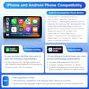 Android 12 Autoradio mit Navi 10.1 Zoll Bildschirm Eingebaut DAB+ Android Auto & Wireless Carplay Doppel Din Radio Auto Radio Touch Display mit Bluetooth 8 Core 2G+32G Rom WiFi 4G GPS AM/FM RDS 2din - 9