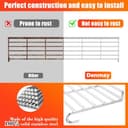 Denmay 66044 Edelstahl Warmhalterost, 65,4 cm, für Weber Genesis II E-310, E-315, E-320, E-330, E-335, S-310, S-320, S-335 (ab 2017), Gas Rills, 1 Packung - 4