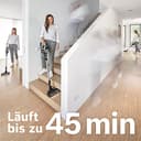 Bosch Akku-Staubsauger Unlimited Gen2 Serie 8 BSS82SIL1, beutellos, bis 45 Min Laufzeit, austauschbarer Akku, Schnellladegerät, LED-Beleuchtung, XXL-Polsterdüse, Fugendüse, alle Bodenarten, Silber - 5