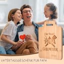 Vatertagsgeschenk für Papa,Multifunktionales Bambus Küchenbrett,Personalisierte Geschenk Vatertag für Opa Männer, Papa Geschenk Zum Vatertag Weihnachten Geburtstag - 6
