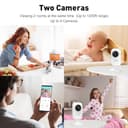 Simyke Smart Baby Monitor mit 2 Kameras und Audio 2.8'' Bildschirm WLAN ON/Off Switch Vision 2-Wege-Gespräch, 1200ft Lange Reichweite Fütterung Uhr Temperatur-Erkennung, tragbare drahtlose Baby Cam - 6