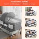 Avilia - Culla Neonato Pieghevole, Lettino per Bambini Co-Sleeping con Zanzariera Fotosensibile e Materasso Traspirante, Culla Fianco Letto Compatta e facile da Trasportare, Rapida Chiusura. - 8