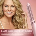 MESCOMB 5 in 1 Dual Voltage Hair Styler Ionen Föhn & Airstyler Set mit Aufsätzen, Schnelltrocknend,Lockenstab,Glätten, Volumen, Ohne Hitzeschäden | 100–240V für weltweite Reisen mit Reisetasche - 3