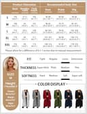 Tuopuda Mujer Largo Sudadera con Capucha Casual Sudadera Larga de Lana con Cremallera Chaqueta de Lana con Bolsillos para Primavera Otoño Invierno Hoodie Suéter(Gris Oscuro,L) - 6