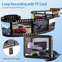 Telecamera di retromarcia senza fili solare 5" Monitor Camera Solare Kit 1080P HD Telecamera di retromarcia IR Visione Notturna IP66 Impermeabile per furgone (5'' con 1 Telecamere) - 5