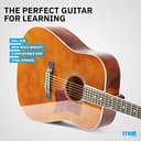 MAX SoloJam Westerngitarre, Akustik Gitarre Set, Acoustic Guitar, Akustikgitarre 4/4 mit Tasche, Plektrum, Stimmgerät, Schultergurt und Stahlsaiten, Anfängergitarre in Braun - 2