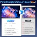 JAV Lavagna Interattiva Smart Board 86 Pollici 4K UHD Touchscreen Android 14.0 con Certificazione Google EDLA Lavagna Digitale Elettronica Camera AI Integrata 48 MP per Ufficio, Aula - 8
