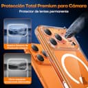 TAURI Funda Magnética para iPhone 17 Pro 6.3" con 1 Protector de Pantalla, Compatible with MagSafe, Vidrio Templado, Protección Lente Cámara, Antigolpes Militar Magnética - Transparente - 3