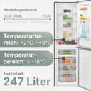 Bomann Kühlschrank mit Gefrierfach | Energieklasse D | 181cm | No Frost | leise 39 dB | Kühl Gefrierkombination No-Frost | 4 Ablagen & 3 Schubladen | 247L Kühlgefrierkombi | KG 7360 inox - 5