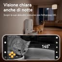 DAISTERN Distributore Automatico Cibo WiFi per Gatti e Cani con Telecamera HD 1080P, Dispenser Crocchette con Camera Rimovibile, Visione Notturna, Supporto 2,4G/5G, AI Funzione, Tuya App - 3