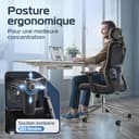 CLOUVOU BrightSeat Sedia ufficio ergonomica [TOP DI GAMMA] Sedia da scrivania per smart working | Poltrona ufficio per studio e camera | Sedia ufficio con ruote facile da spostare | Max. 150 kg - 5