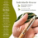 OLIQUE Kugelschreiber personalisiert, Olivenholz - Edler Holzkugelschreiber mit Gravur und Samtetui als individuelles Geschenk - 7