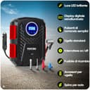 FORTEM Compressore Aria Portatile per Pneumatici, Bicicletta, 12V con Luce a LED, Manometro Digitale, con Gonfiaggio/Spegnimento Automatico, con Custodia (Rosso) - 2