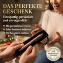 OLIQUE Kugelschreiber personalisiert, Olivenholz - Edler Holzkugelschreiber mit Gravur und Samtetui als individuelles Geschenk - 2