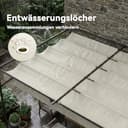 Outsunny Terrassendach Pergola ca. 4x3m Terrassenüberdachung mit Verstellbares Dach, Wandmontage UV 30+ Garten Pavillon, Gartenpavillon Sonnenschutz für Terrasse Garten, Cremeweiß - 8