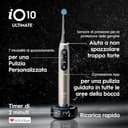 Oral-B iO10 Spazzolino Elettrico Lunar Gold, Spazzolino Elettrico Oral B, Testina Ultimate Clean, Caricatore Magnetico, Custodia da Viaggio, Supporto Igienico per Testine, Pulizia Denti - 2