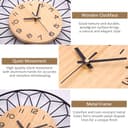 VIVILINEN Wanduhr Ohne Tickgeräusche aus Holz 30cm Vintage Rund Wanduhr Nicht tickend Quarz Batteriebetriebene Uhr Lautlos für Wohnzimmer Schlafzimmer 30x30cm - 4