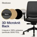 Sedia da ufficio ergonomica Steelcase Series 2 con supporto lombare LiveBack e braccioli 4D Onyx; Prodotto in Europa - 8