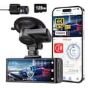 REDTIGER 4K STARVIS 2 Dashcam Auto Vorne Hinten,Touchscreen 3,18 Zoll,Sprachsteuerung,Dash Cam Auto 5.8GHz WiFi 6,GPS,Kostenlose 128GB Karte,2160P UHD-Nachtsicht,Notfall-Sperre,Parkmonitor (F7N Touch) - 1