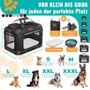 LOVPET® Trasportino per Cani - Box per Cani Pieghevole incl. Borsa per Il Trasporto e Ciotola - Cani e Gatti - casetta per Il Trasporto di Animali Domestici, Nero, XL - 8