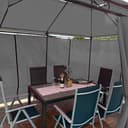 Luxus Pavillon 3x4m Minzo - inklusive Seitenwände Gartenpavillon Partyzelt Gartenzelt (ohne Moskitonetz, anthrazit) - 8