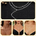 Meteorstarry Y Kette Silber 925 Sterling Silber,Lang Doppelkette Halsreif Silberkette,Boho Layering Anhänger Silberkette Damenkette Jewellery Boho Schmuck Ketten Geschenke für Damen Frauen - 5