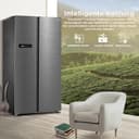 Midea Side-by-Side Kühl-Gefrierkombination 592 L | No Frost, Inverter Kompressor, leise 35 dB | 179,3 cm hoch, Multi-Air-Flow, SuperCool & Freeze | Platinum Fresh | Blau-Stahl, MDRS791MYA46 - 6