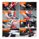 Amazon Basics Compresor de aire portátil Digital con pinza doble de batería, con estuche de transporte, Gris Oscuro - 5