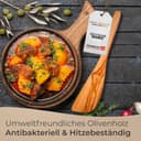 TOPANBIETER 999 Hochwertiges 5-teiliges Küchenlöffelset, Made in EU, 3 Löffel und 2 Spatel, nachhaltiges Olivenholz, langlebig und antibakteriell, Küchenhelfer-Set - 5