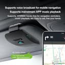 Decumeby Altoparlante per Auto Bluetooth, Altoparlante Bluetooth Vivavoce per GPS e Musica, Supporta 2 Telefoni Collegati, Kit Telefono Vivavoce con Sensore di Vibrazione - 4