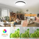 Plafoniera LED Soffitto Lampadario RGB Rotonda Dimmerabile, 24W 2400LM Colore Plafoniere Compatibile con Alexa, Controllo APP, Impermeabile IP44 Lampada per Bagno Camere da letto, Soggiorni, Cucina - 5