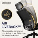Steelcase Series 2 Ergonomischer Bürostuhl mit LiveBack Lumbalstütze, 4D-Armlehnen, anpassbarer Kopfstütze Onyx Schwarz, 72 x 64 x 127 - 5