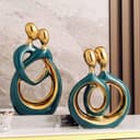 QBMYCN Statua in ceramica di coppia che abbraccia, statua di arte astratta moderna, scultura romantica di coppia astratta, per soggiorno, camera da letto, ufficio, ingresso, camino. - 6