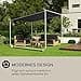 Blumfeldt Pergola, Metal Gazebo with Polyester Sunroof and Floor Rollers, Awning with Frame, Mobile Canopy Freestanding, Sun Protection for Garden & Patio, Gazebo, Waterproof and Stable - 5
