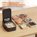 Dispenser Crocchette Gatto Umido Automatico: Distributore Cibo Gatti con Ciotola in Acciaio Inossidabile - Dosatore Crocchette per Gatti con Timer di 48 Ore - Adatto sia per Alimenti Secchi che Umidi - 6