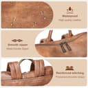 Shrrie 15.6 pulgadas Mochila de Negocios para laptop para mujer, Mochila de cuero para viaje Maestra universidad work - 5