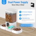5G WiFi Automatic Cat Feeder for 2 Cats: Dual Cat Food Dispenser with Slow Feed, Smart Pet Feeder with Alexa for Multiple Pets, Auto cat Feeder, Detachable for Easy Clean-7L Large Storage - 8