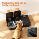 Dispenser Crocchette Gatto Umido Automatico: Distributore Cibo Gatti con Ciotola in Acciaio Inossidabile - Dosatore Crocchette per Gatti con Timer di 48 Ore - Adatto sia per Alimenti Secchi che Umidi - 5