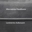 CORTES PETS Cuccia ortopedica per cani di taglia piccola – Divano per cani – Rivestimento sfoderabile e lavabile, bordi rialzati – Sofà – Memory Foam, impermeabile – Cuscino per cani 60 x 48 cm - 8